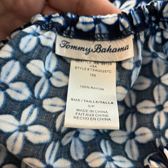 Tommy Bahama Cover Up Dress Sun Dress Blue Adjustable Straps Size Small EUC - Picture 5 of 8